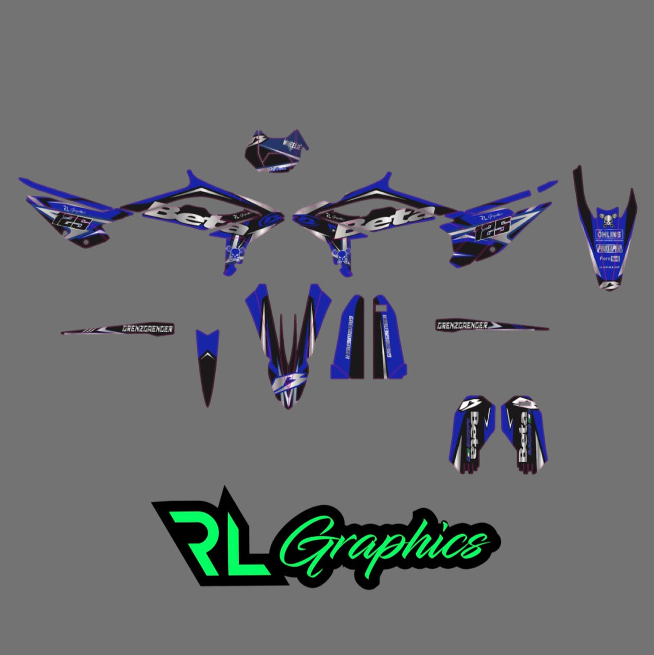 Grafica beta “Blue crome”