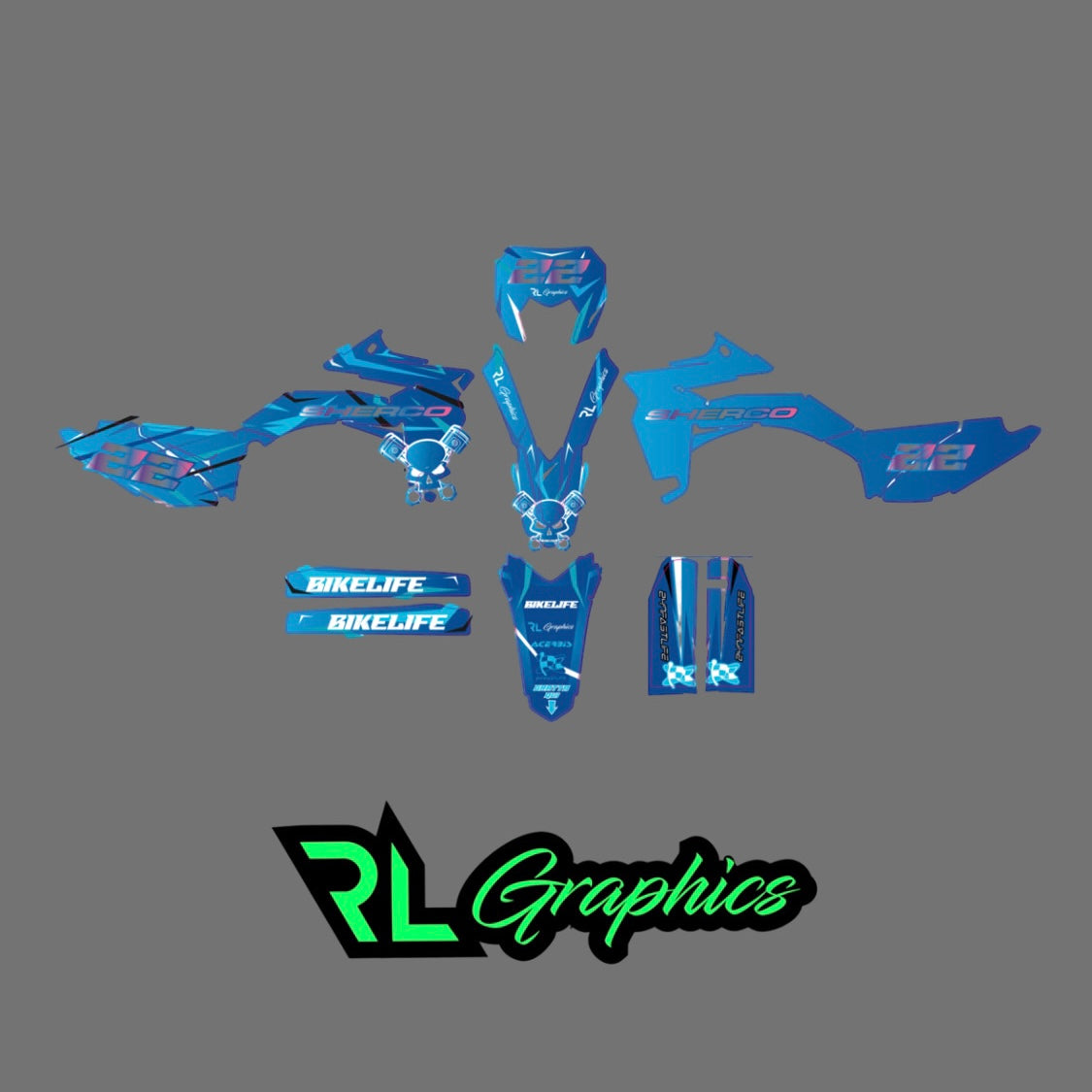 grafica sherco “light cian” RL_RacingStore