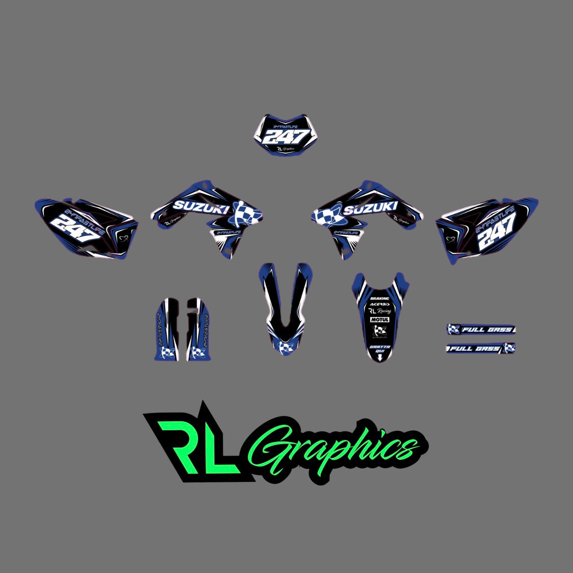 Grafica suzuki ”24/7 flag” - RL_RacingStore