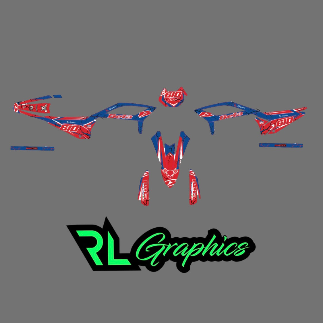 Grafica beta “red-blue scarpe” RL_RacingStore