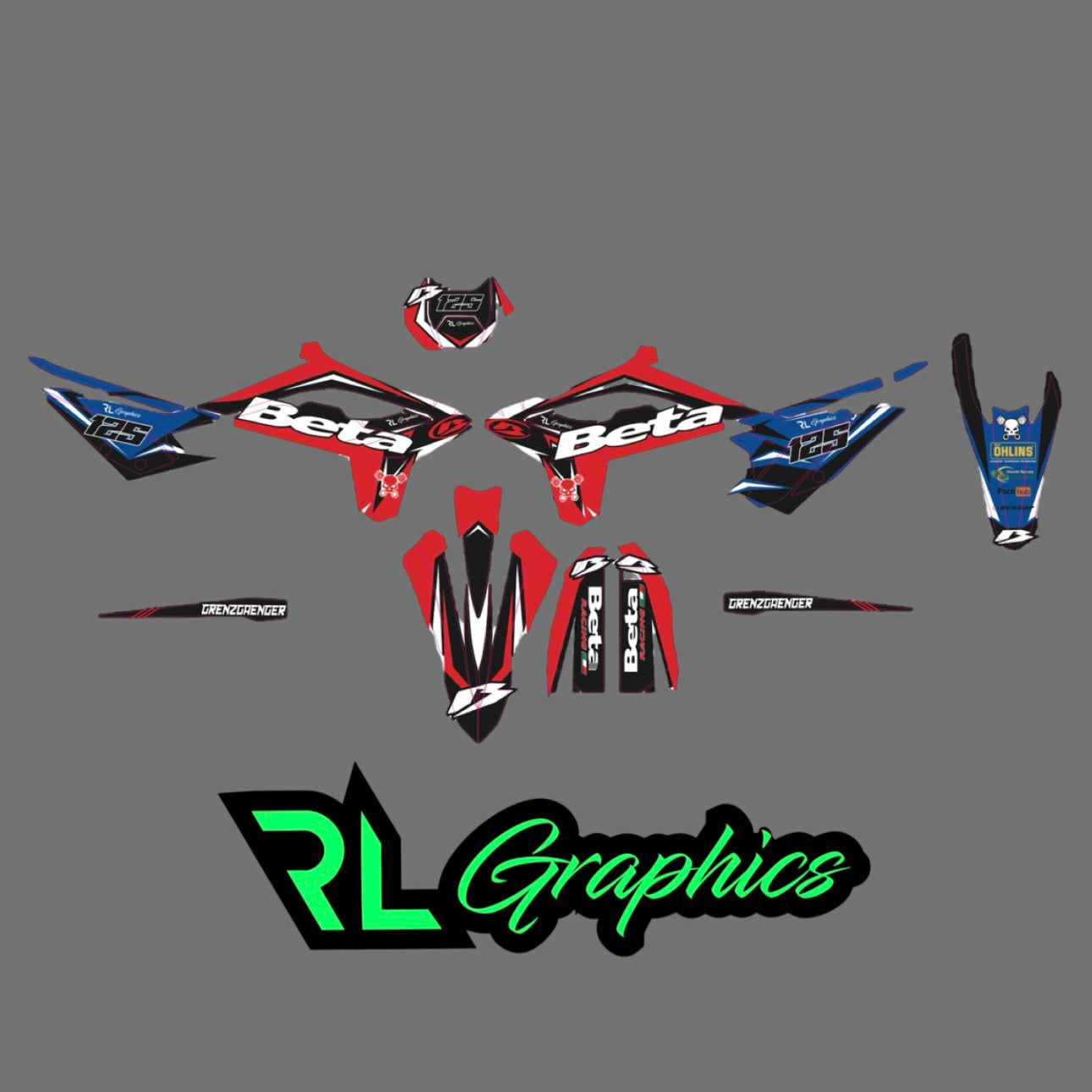 grafica beta “vect blue-red” RL_RacingStore
