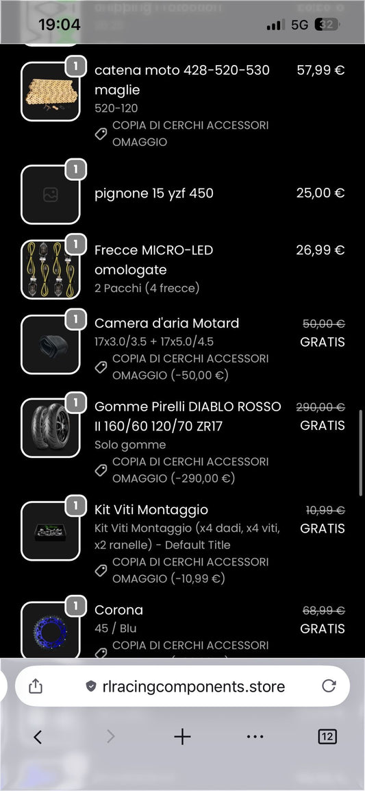 saldo pietro orlando cerchi 17’ yz