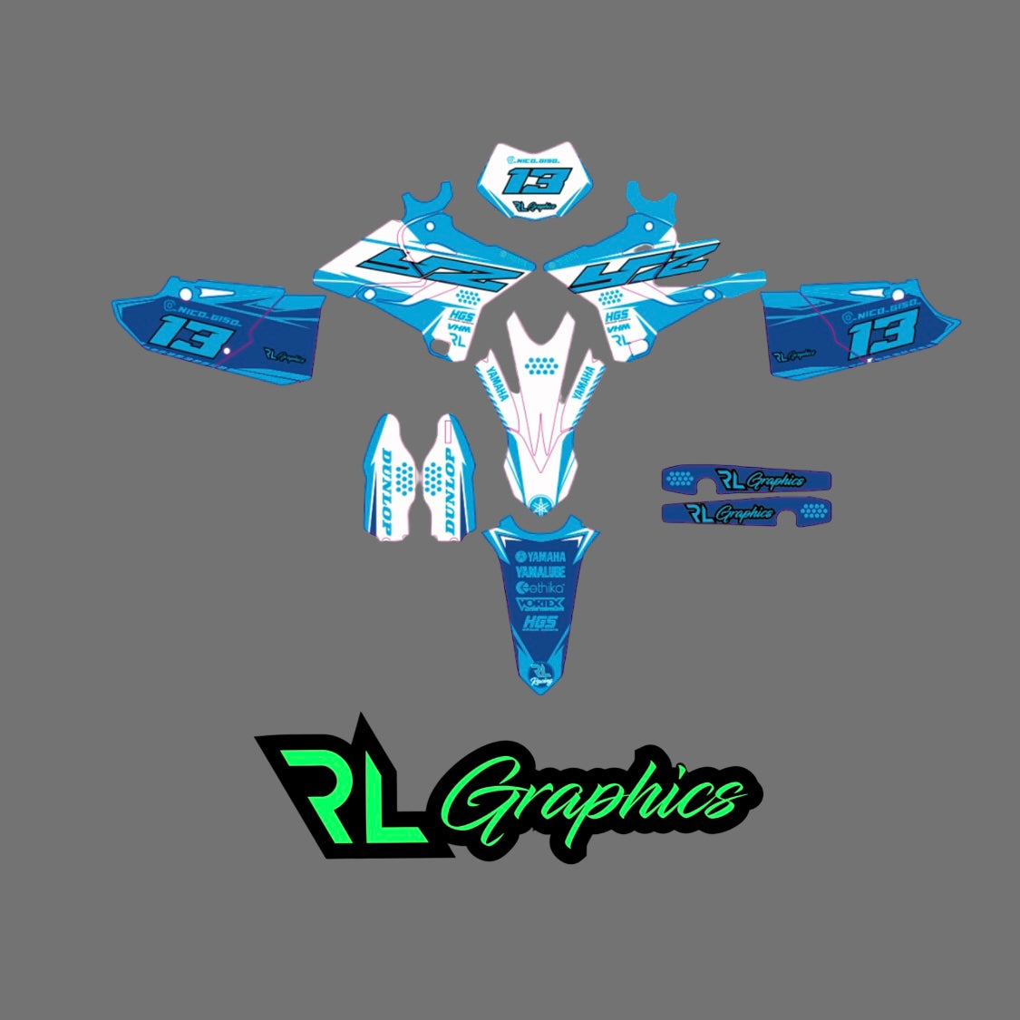 Grafica yz ”light blue” - RL_RacingStore