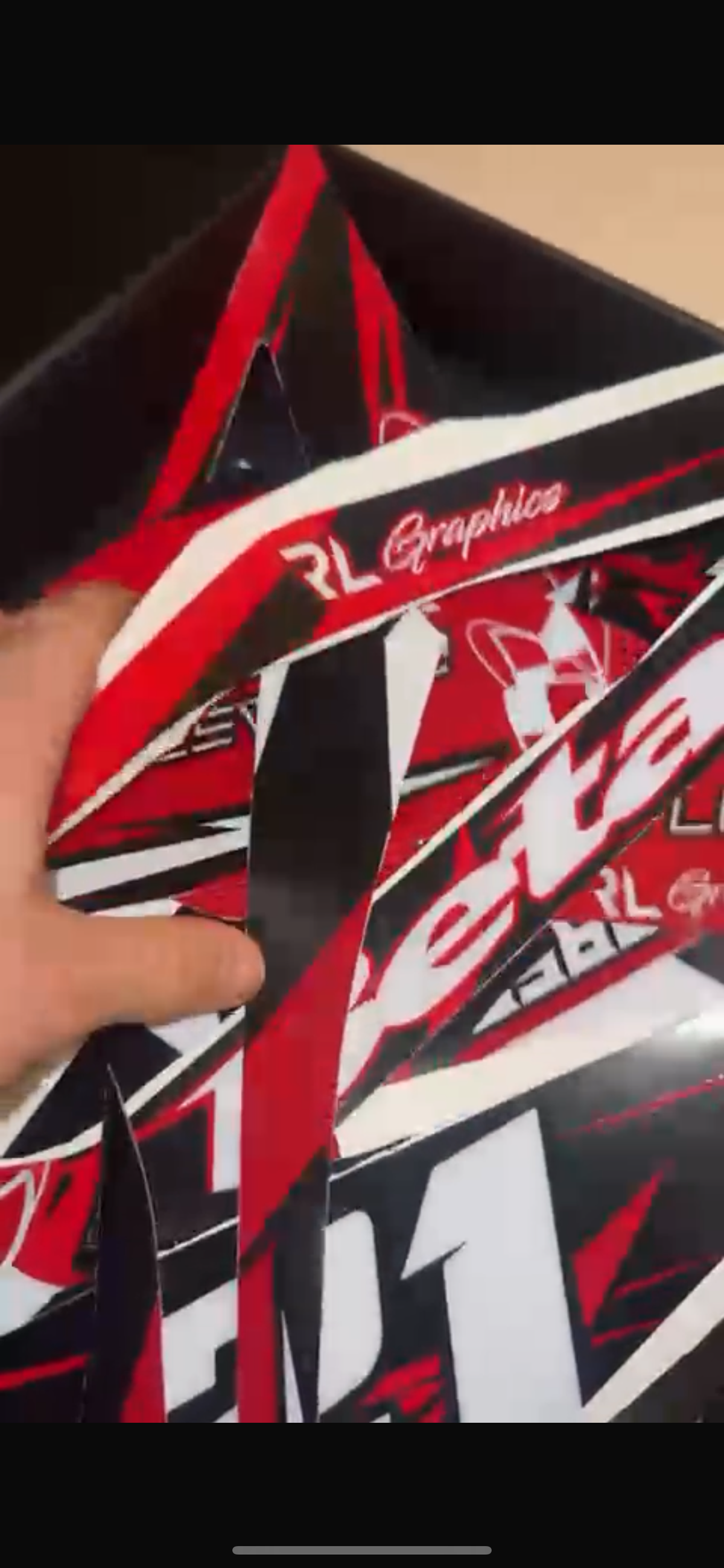 grafica parafango e mascherina beta Francesco rosso
