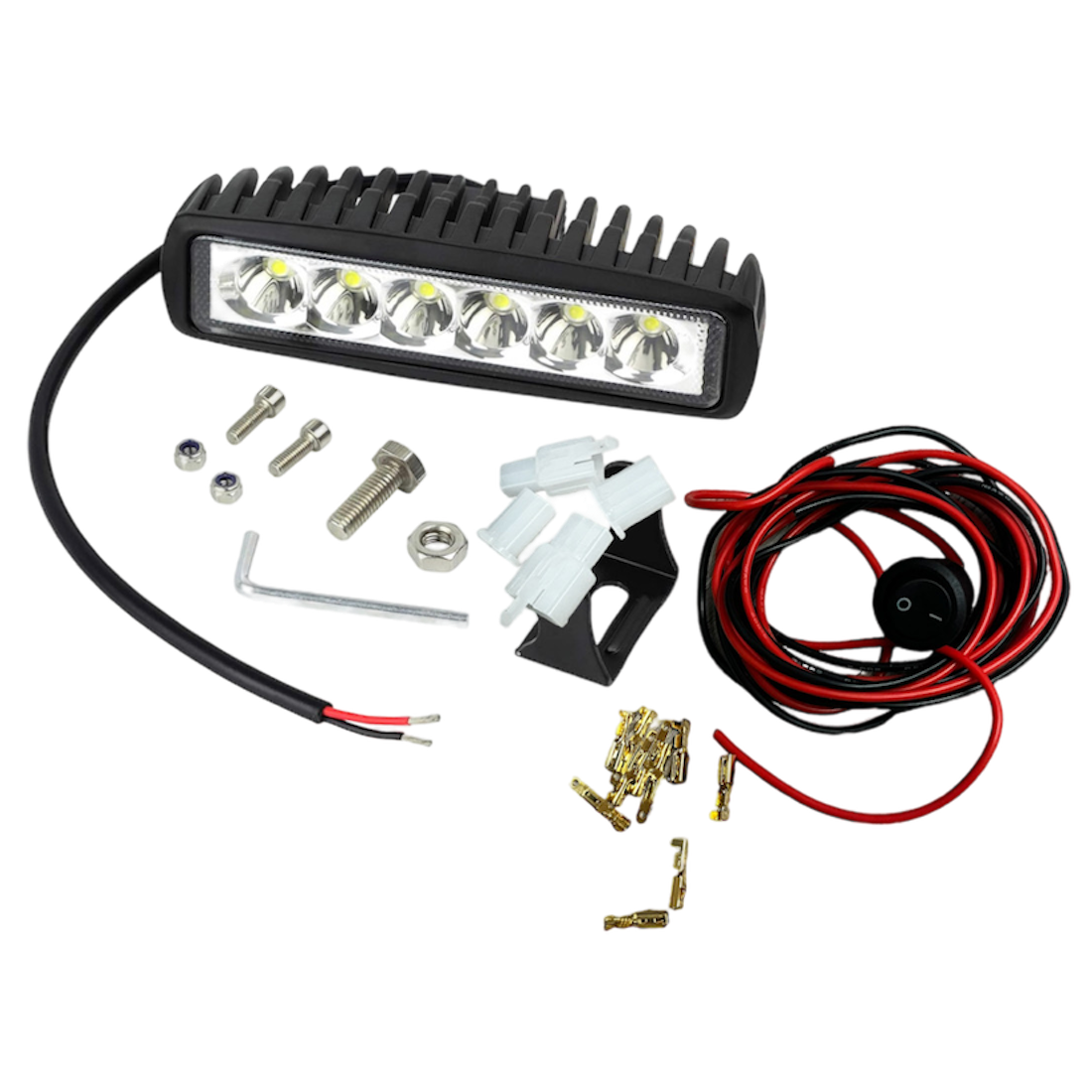 Moto LED Faro Kit Fanale Doppio Impilati Luce Barra per 40-41mm Forcelle