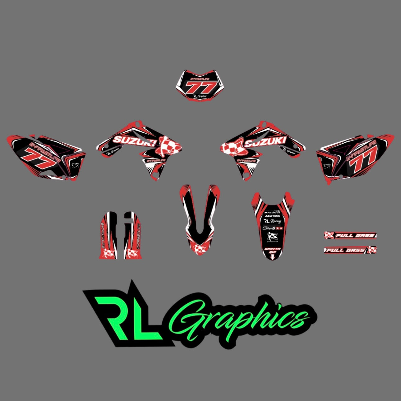 Grafica “24/7 red flag” Milano Racing Components