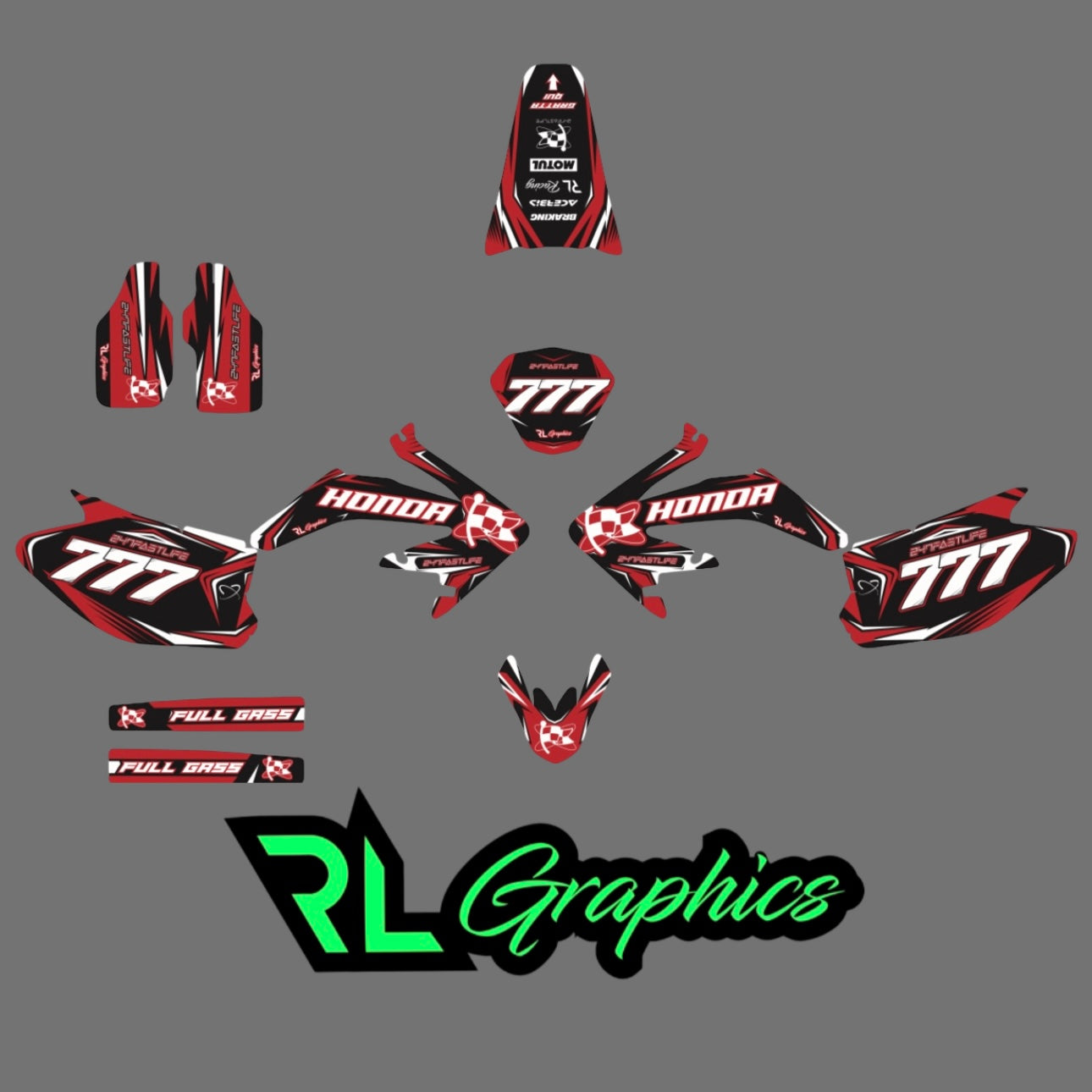 Grafica “24/7 red flag v1” Milano Racing Components