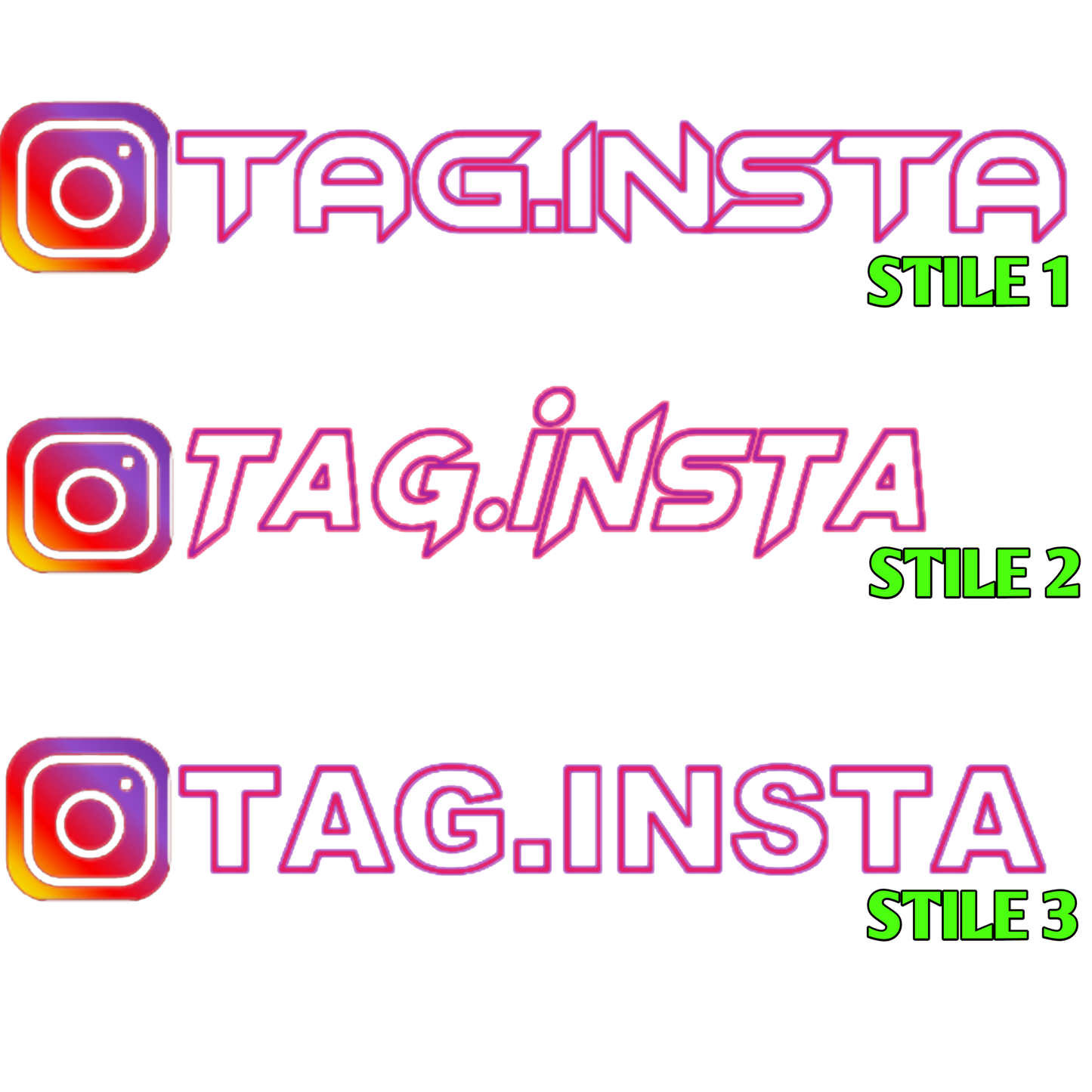 Adesivi Tag INSTAGRAM - RL_RacingStore