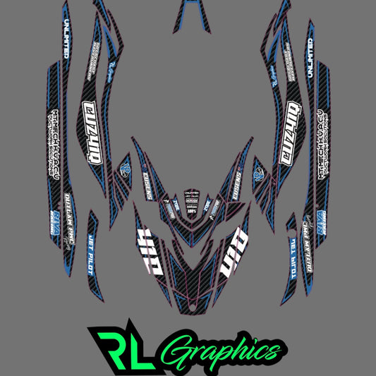 Grafica YAMAHA GP 1800R moto d’acqua “carbon blue”