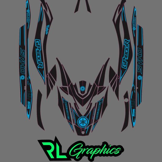 Grafica moto d’acqua GP1800r yamaha “carbon blue”
