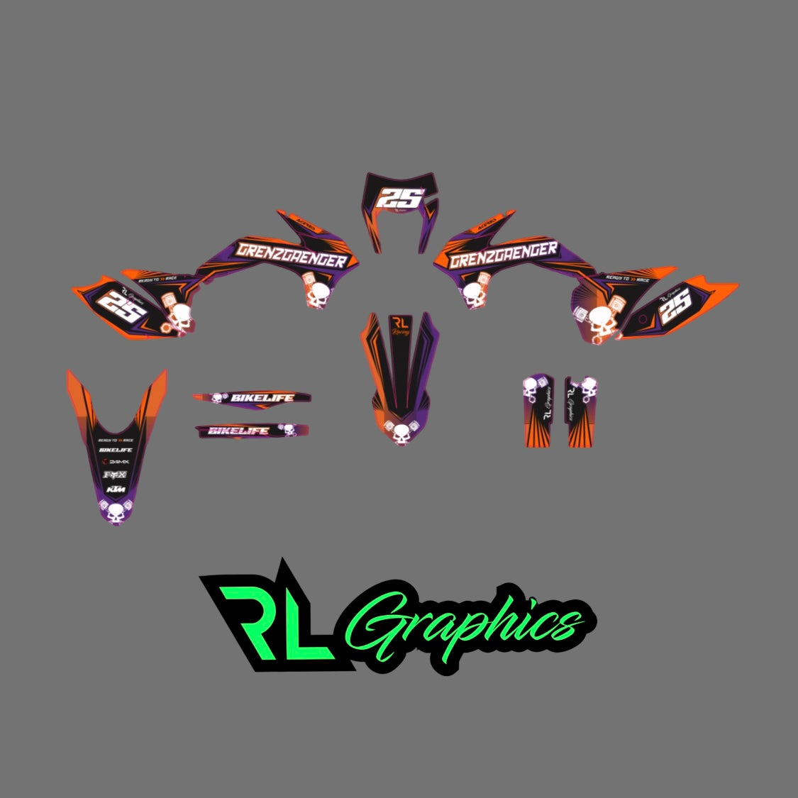 Grafica ktm “orange skull“ - RL_RacingStore
