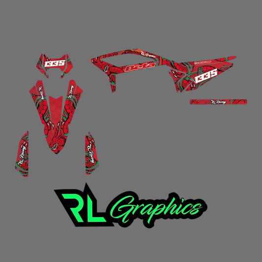 Grafica ”red dragon” Milano Racing Components