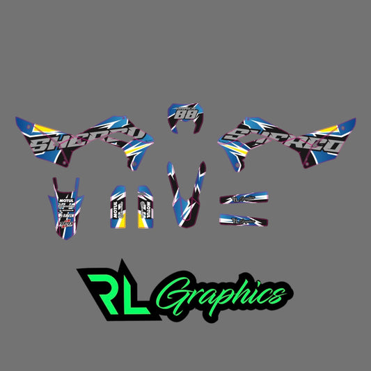 Grafica “goldenblue” Milano Racing Components