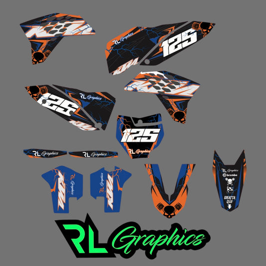 Grafica “spark orange blu” Milano Racing Components