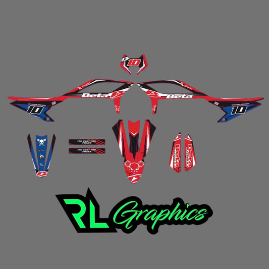 Grafica beta “red-blue vect” Milano Racing Components