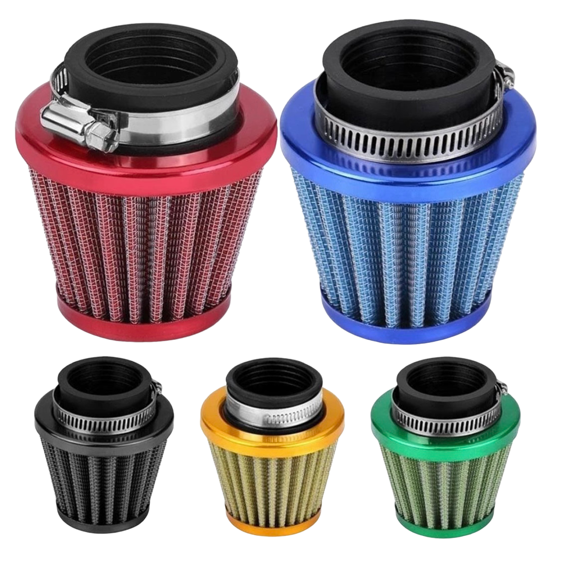 Filtro Dell'aria Universale A Forma Di Cono 76 Mm 89 Mm 101 Mm Ad Alte Prestazioni, Ingresso Aria, Cono, Filtro Dell'aria Pulitore Per Racing Sport Auto, 3 Misure In Uno (blu-grande - Foto 10